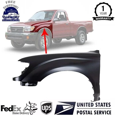 Fender For 1995-2000 Toyota Tacoma Front Driver Primed Steel 4WD RWD TO1240161 Foto 1 de 4