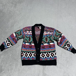 Vintage Barrel Sweater Kids 6 Multicolored Aztec Southwestern Cardigan USA - Picture 1 of 6