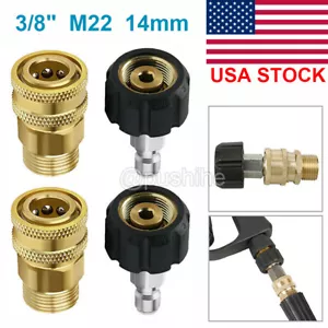 Kit adattatore idropulitrice 1/2 paia connessione rapida M22 girevole a 3/8"" USA - Foto 1 di 13
