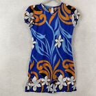 1960's Sun Dress Multicolor Floral Tunic Boho Hipster Ethnic Coverup Surf Beach