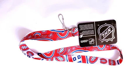 FOR ONE MONTREAL CANADIENS LANYARD KEYCHAIN DOUBLE SIDED WITH CLIP NHL LICENSED Cover