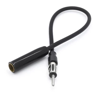 Car Radio Antenna Extension 30Cm Cable DIN ISO Socket To Plug Adapter - Picture 1 of 2