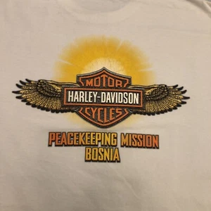 Danube Biker T-Shirt Bosnia Chapter Harley Davidson Peacekeeping Mission XL - Picture 1 of 12