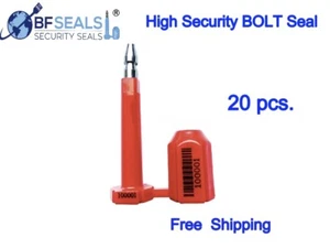 Sello PERNO de seguridad para contenedores de carga, color ROJO, caja (20 piezas), BFSEALS - Imagen 1 de 10