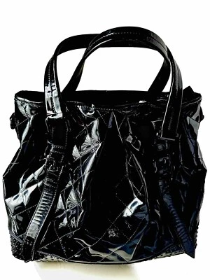 Large Size Burberry Patented Leather Bag Detachable Strap Included - Image 1 of 4