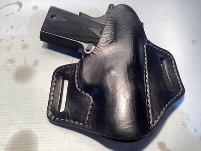 Michael Kole custom holster 1911 3 inch RH black leather - Image 1 of 4