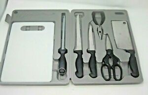 Maxam 7 Piece Fisherman's Sharp Knife Set Tools With Carrying Case Nice!