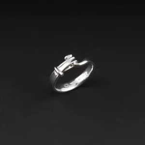 Georg Jensen Sterling Ring # 204B. Silver. Men's. Vivianna Torun. New! 3560760 - Picture 1 of 2