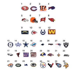 Football Team Shoe Charm for Crocs Shoes Bracelets - Picture 1 of 4