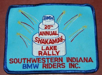 Patch BMW 20th Annual SHAKAMAK Lake Rally Southwestern Indiana BMW Riders Inc - Image 1 of 2