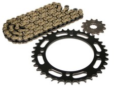 Yamaha YFZ 450, 2004-2013, Gold O-Ring Chain and 13/38 Sprocket Set - More Power