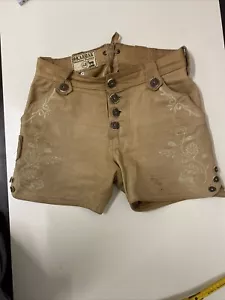 Kurze Trachtenlederhose Skandal Lederhose Bayrisches Gwand 48 Münchner Trachten - Bild 1 von 16