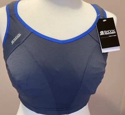 Sujetador deportivo amortiguador talla 32C 32H gris azul S4490 soporte multideportivo nuevo con etiquetas Foto 1 de 4
