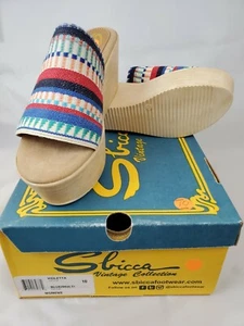 Sbicca Violetta Blue Multi Womens Platform Sandal - Picture 1 of 1