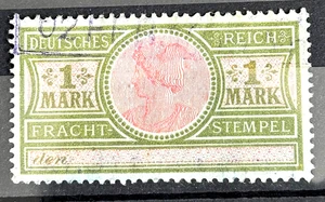 1906 German Revenue Stamp DE FEFS 1906.00.00-09 Frachtstempel 1 RM used /606 - Picture 1 of 1