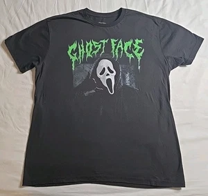 Scream "Ghost Face" Icon Of Halloween Graphic Print T-Shirt Black Large 42W×24L - Picture 1 of 6