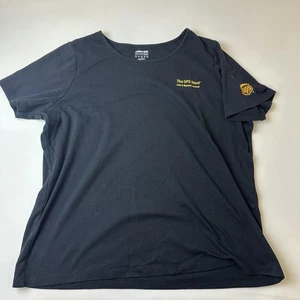 The UPS Store Shirt Womens 1X Black Embroidered Uniform Short Sleeve Lands End - Picture 1 of 10