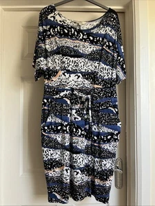 Y By Yumi Beautiful Soft jersey Dress Size 14 Tie Front - Picture 1 of 8