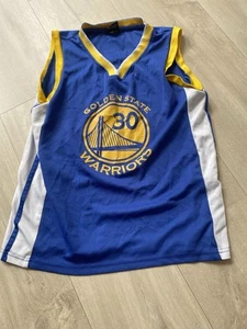 NBA Steph Curry Youth Med Golden State Warriors Jersey Ages 10-12 - Picture 1 of 4