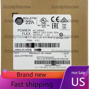 1P AB 22A-D1P4N104 Nuevo Precintado 22A-D1P4N104/A PowerFlex 4 0.4 kW 0.5 HP Accionamiento de CA - Imagen 1 de 6