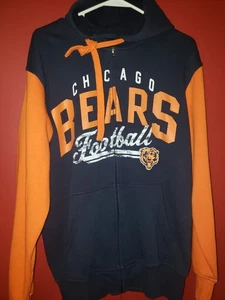 Felpa con cappuccio uomo taglia small, Chicago Bears Football, etichetta NFL, zip davanti - Foto 1 di 7