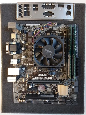 ASUS A68HM-PLUS FM2+ mATX / AMD A4-6300 2x 3,90 GHz / 8GB RAM Kit / AVC Kühler - Bild 1 von 4