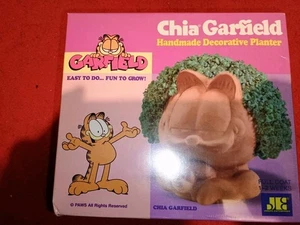 Maceta de cerámica decorativa vintage Chia Pet Garfield sellada de fábrica (P81J) - Imagen 1 de 6