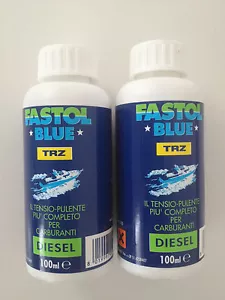FASTOL BLUE Coppia di ADDITIVO CARBURANTE DIESEL VELA & MOTORE + AUTO 2 x 100 ML - Foto 1 di 1