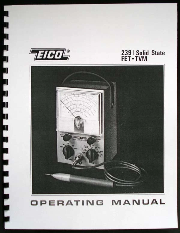 Manual de instrucciones EICO 239 estado sólido FET TVM  Foto 1 de 1