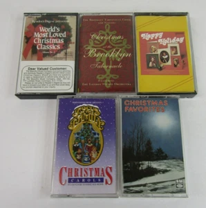 VTG Lot of 5 Christmas Cassettes - Foto 1 di 3