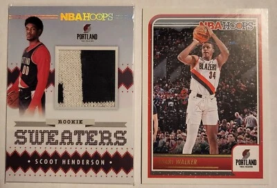 2023-24 NBA Hoops Rookie Sweaters #RSW-SCO Scoot Henderson (RC) Trailblazers - Image 1 of 2