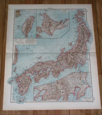 1930 MAPA ORIGINAL VINTAGE DE JAPÓN TAIWÁN TOKIO OSAKA  Foto 1 de 4