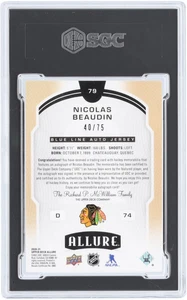 Autographed Nicolas Beaudin Blackhawks Hockey Slabbed Rookie Card - Picture 1 of 3