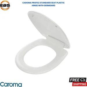 Caroma Profile Soft Close Toilet Seat with Plastic Hinges 300016W - Picture 1 of 3