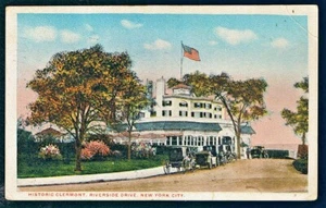 Postal de carruaje Clermont Inn Riverside Drive ciudad de Nueva York bandera de carruaje 1916 - Imagen 1 de 2