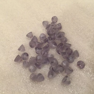 AM983 5mm Tanzanita "defectuoso" Corte Alto Redondo Vidrio Cabujones (48) Foto 1 de 2