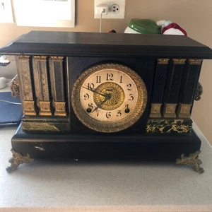 Antique E. Ingraham Co Company Wood Wooden Mantle Clock BRISTOL CONNECTICUT! - Picture 1 of 5