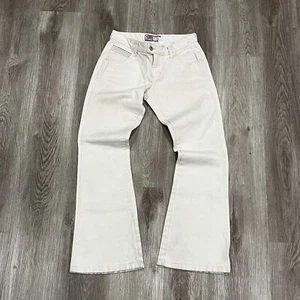Vintage 90s 00s Old Navy Women's Flared Canvas Jeans Size 4 - 28x30 White - Picture 1 of 6