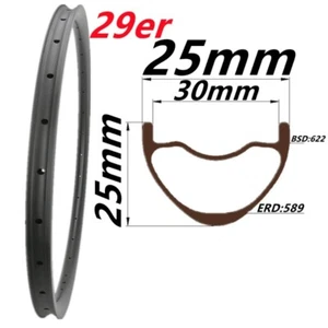 Llanta de fibra de carbono Superlight 29er 25/30/33/35 mm ancho XC MTB 27,5er tubeless 28H - Imagen 1 de 16