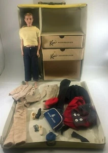 VINTAGE 1961 MATTEL KEN DOLL & CASE & CLOTHES & Accessories - Picture 1 of 6