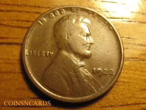 1922 No D Lincoln Cent Die #2 Strong Reverse Key Error Extra Fine Beauty Scarce! - Picture 1 of 5