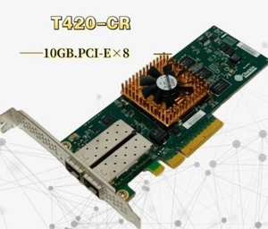 Chelsio T420-CR 110-1146-40 2-port Gigabit Fiber Optic Ethernet Card - Picture 1 of 5