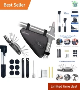 Leichte Fahrradtasche mit Minipumpe & multifunktionalem Reparaturzubehör - Bild 1 von 8