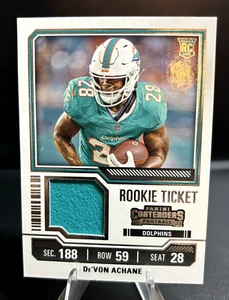 De’von Achane 2023 Panini Contenders Rookie Ticket Patch #TS9 RC - Picture 1 of 2