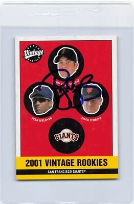 2001 Upper Deck Vintage #363 Ryan Vogelson Giants Firmado Automático *J1176 Foto 1 de 2