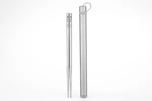 5 pares de palillos de mango redondo Keith titanio Ti5820 con estuche gris Al - Imagen 1 de 7