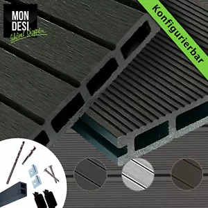 WPC Terrassendielen Komplettset Terrassenboden Holzterasse Diele 2.20m-4m 8-72m² - Bild 1 von 17