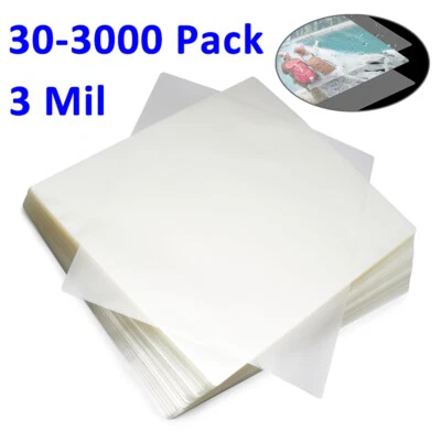 Прозрачные пакеты для термического ламинирования 3 мил размер Letter 9 x 11,5 дюйма листы для ламинирования - Изображение 1 из 4