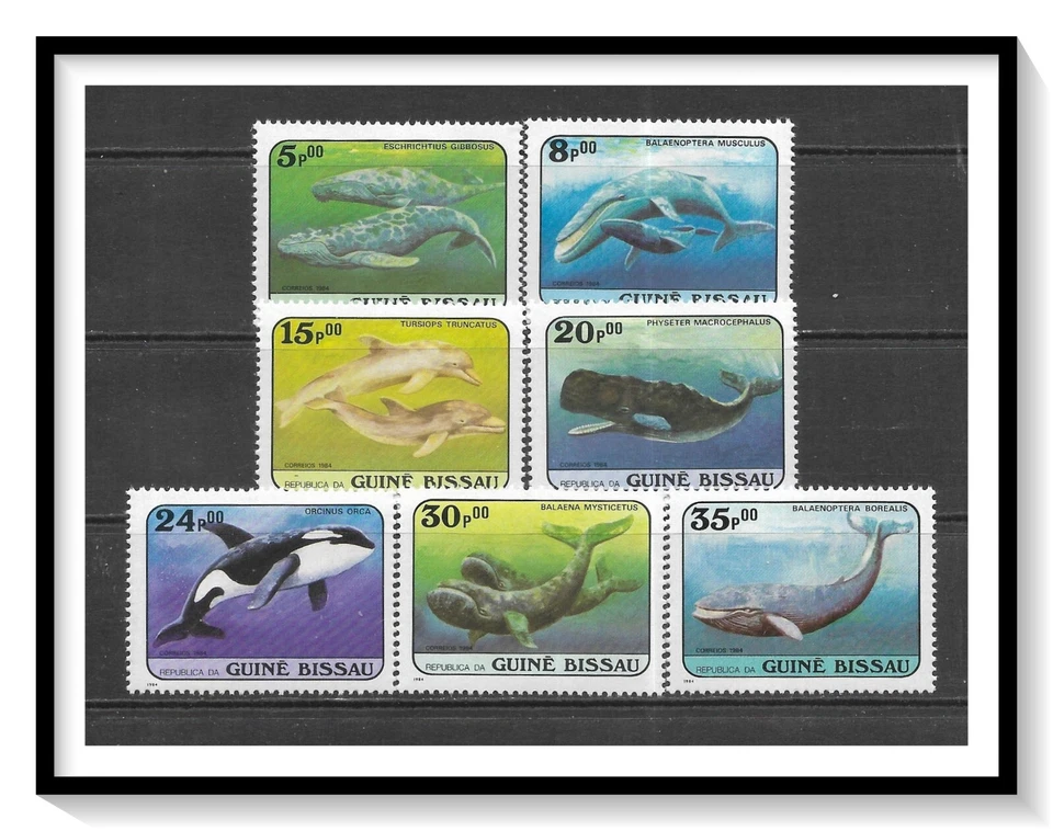 Guinea-Bissau #597-603 Whales Set MNH - Изображение 1 из 1