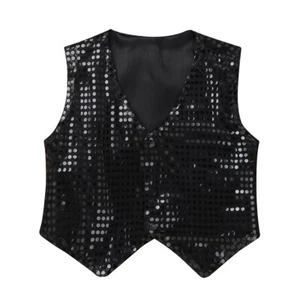 Kids Halloween Costume Coats Marching Band Uniform Top Sequin Buttons Cargidan - Picture 1 of 23